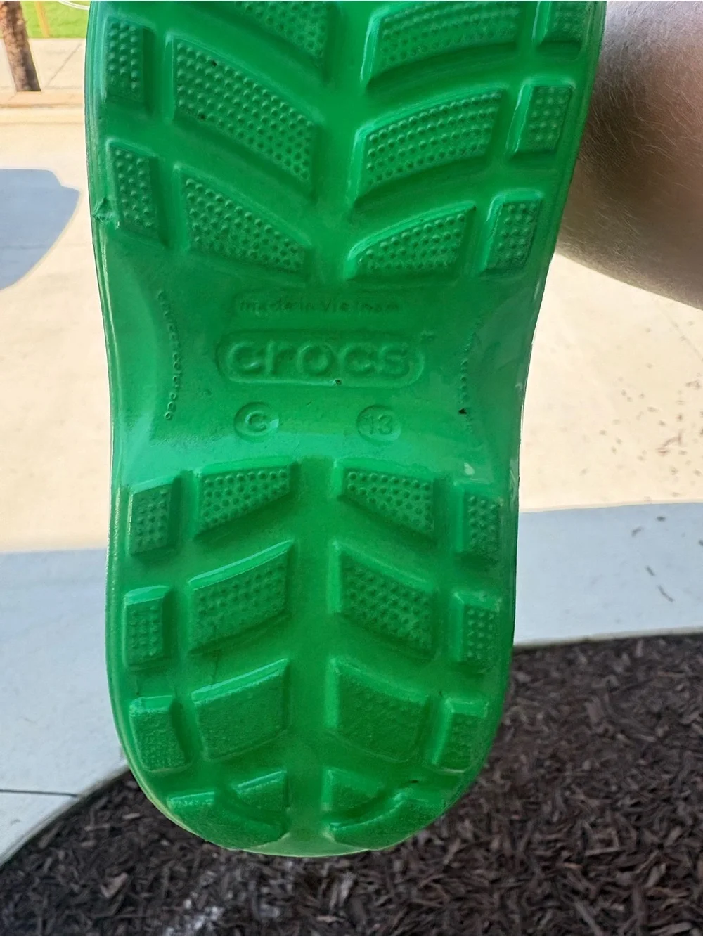CROCS Kids Green Pull-On Rain Boots with Handles